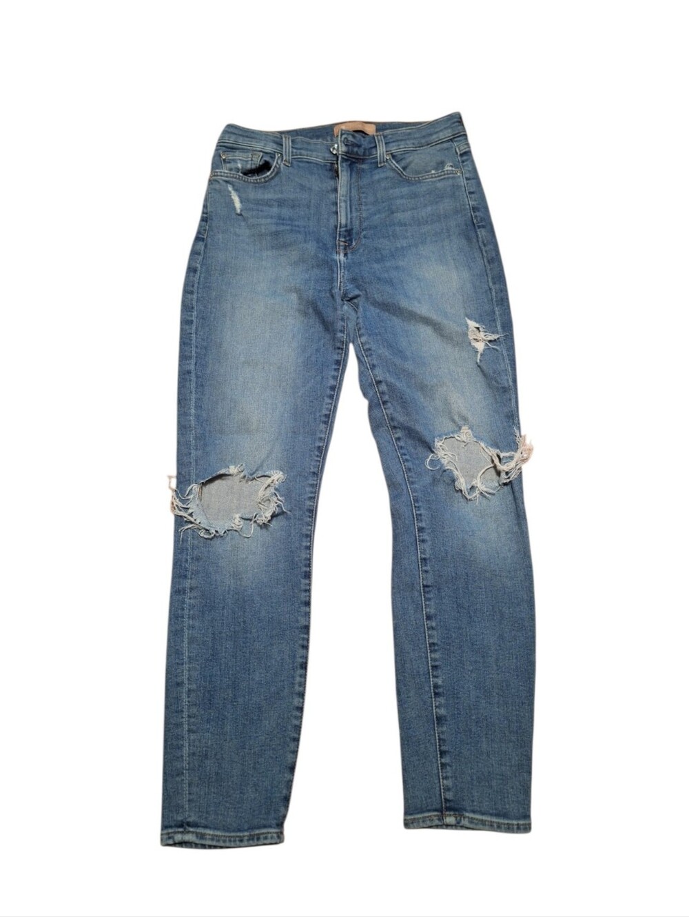 7 For all mankind The high waist ankle skinny distressed jeans ladies 29 Holes